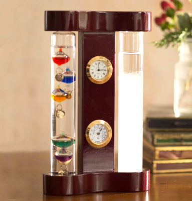 Termometru Galileo Galilei set de birou cu ceas cadou pentru profesor
